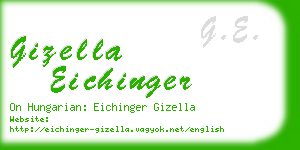 gizella eichinger business card